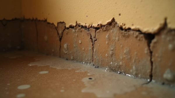 D'où vient l'humidité concentrée en bas des murs d'une maison